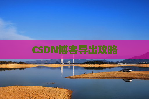 CSDN博客导出攻略